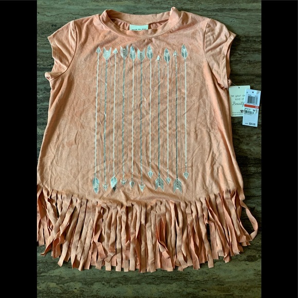 BELLE DU JOUR ARROW FRINGE STYLE TOP SZ XSM - Picture 3 of 8